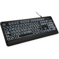 Large Print LED Backlit USB Wired Keyboard