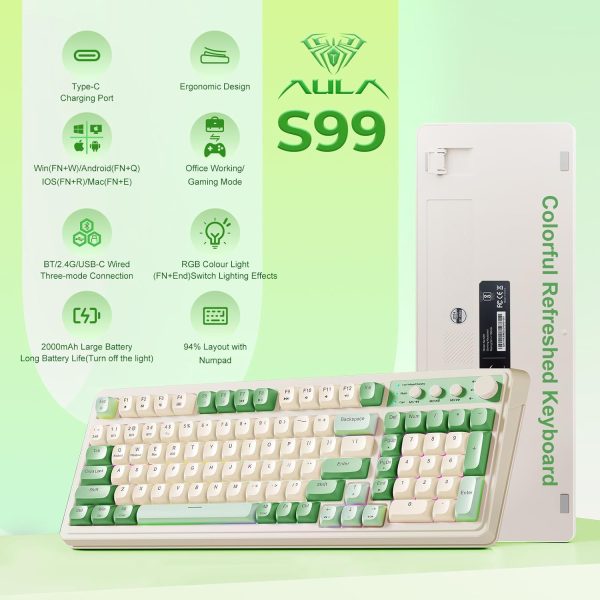 Tri-Mode Retro Gaming Keyboard